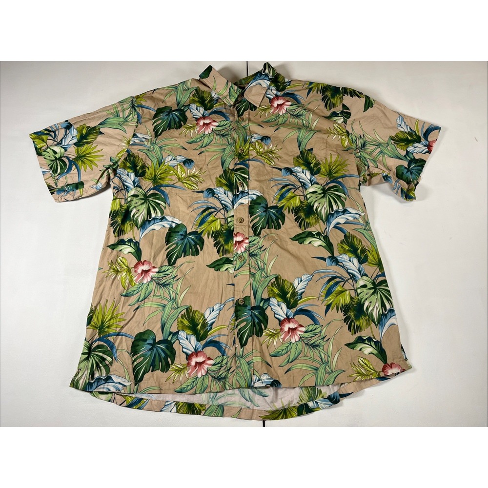 Cooke Street Hawaiian Shirt Print Floral Hawaii Cotton Men's XXL